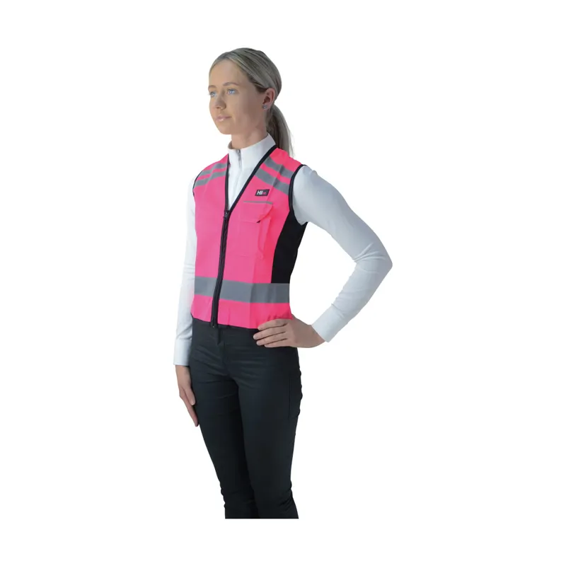 HyViz Waistcoat Please Pass Wide and Slow Pink/Black-1